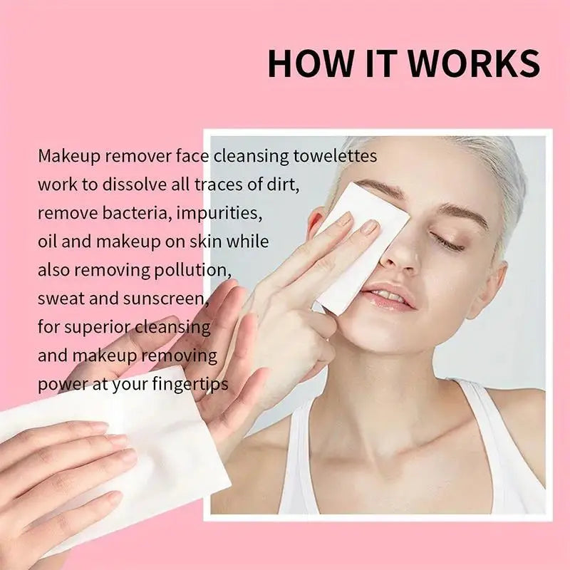 USHAS Disposable Makeup Remover Wipes – 30 Soft Towelettes Makeup Remover Wipes HIP