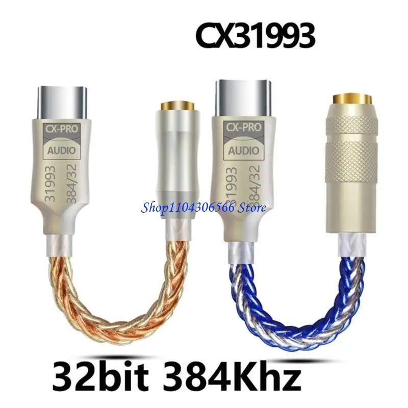 USB-C to 3.5mm DAC Headphone Adapter | 32-bit Hi-Res Audio DAC Headphone Adapter HIP