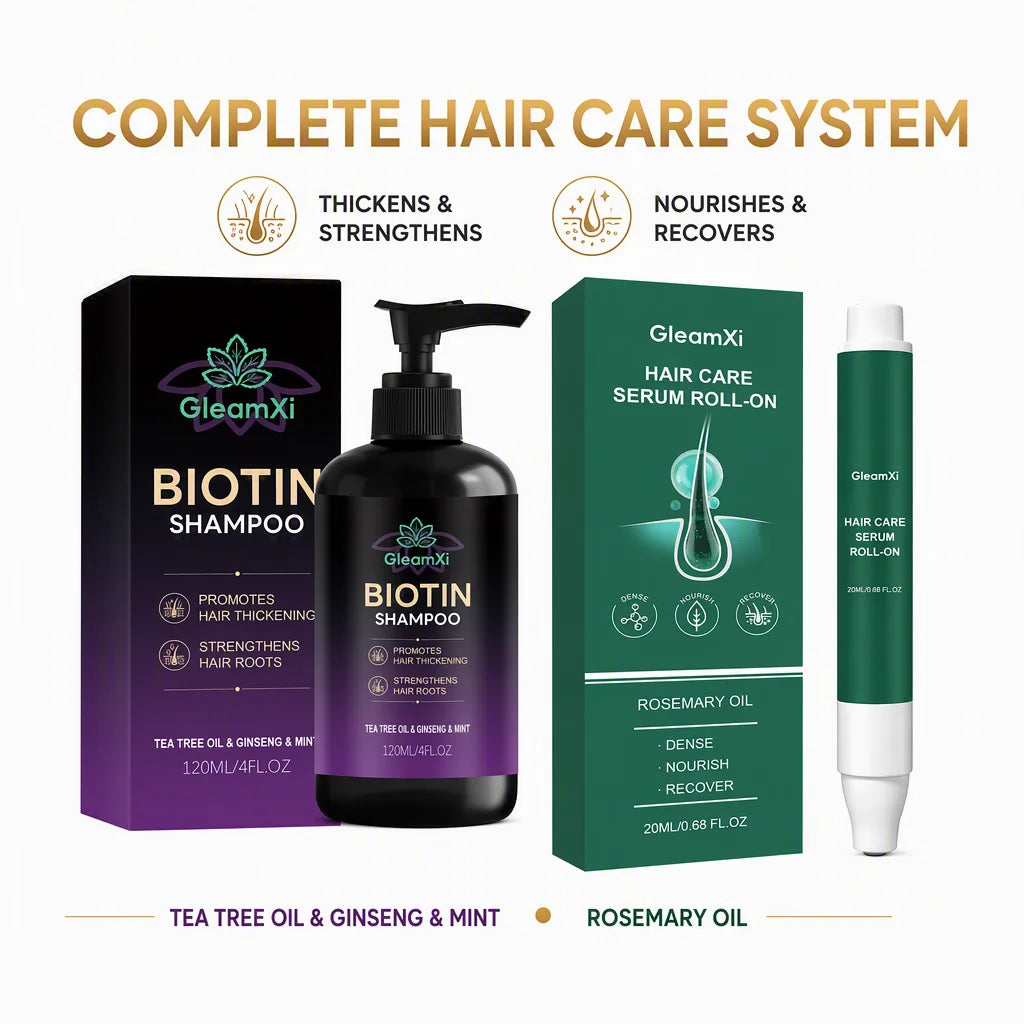 Biotin Volumizing Shampoo & Scalp Serum Set for Fine Hair Hair Care Set HIP