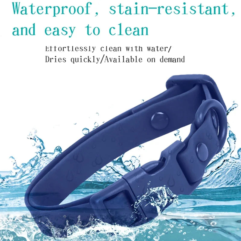 Adjustable Waterproof PVC Dog Collar – Rustproof Safety Buckle Dog Collar HIP