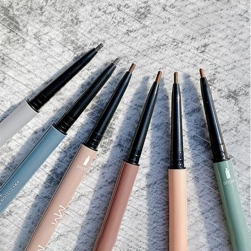 Maxfine Ultra Fine Triangle Eyebrow Pencil Precise Brow Definer Long Lasting Waterproof Morandi Cool Brown Eyebow Makeup 6 Color HIP