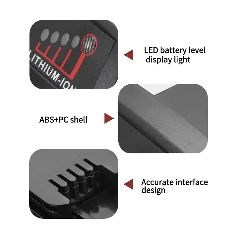 18V Li-Ion Replacement Battery for Milwaukee M18 – 6000mAh Power Tool Battery HIP