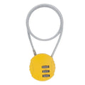 Wire Rope Digit Combination Padlock – Motorcycle Helmet Lock Combination Cable Lock HIP Yellow