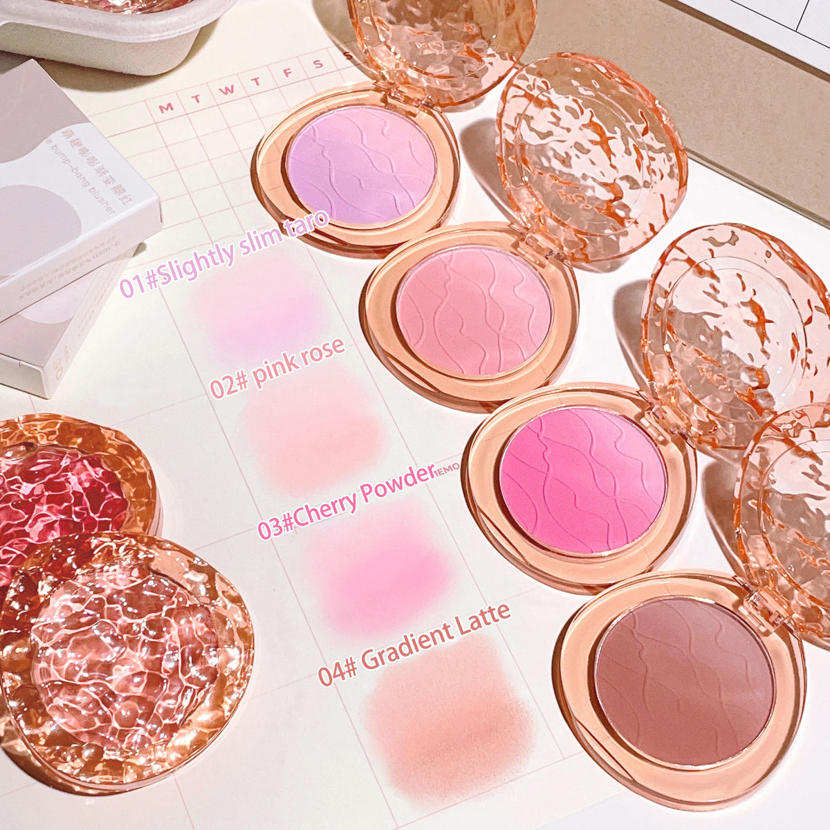 HISYI Gradient Matte Blush – Natural Daily Nude Makeup Powder Blush HIP