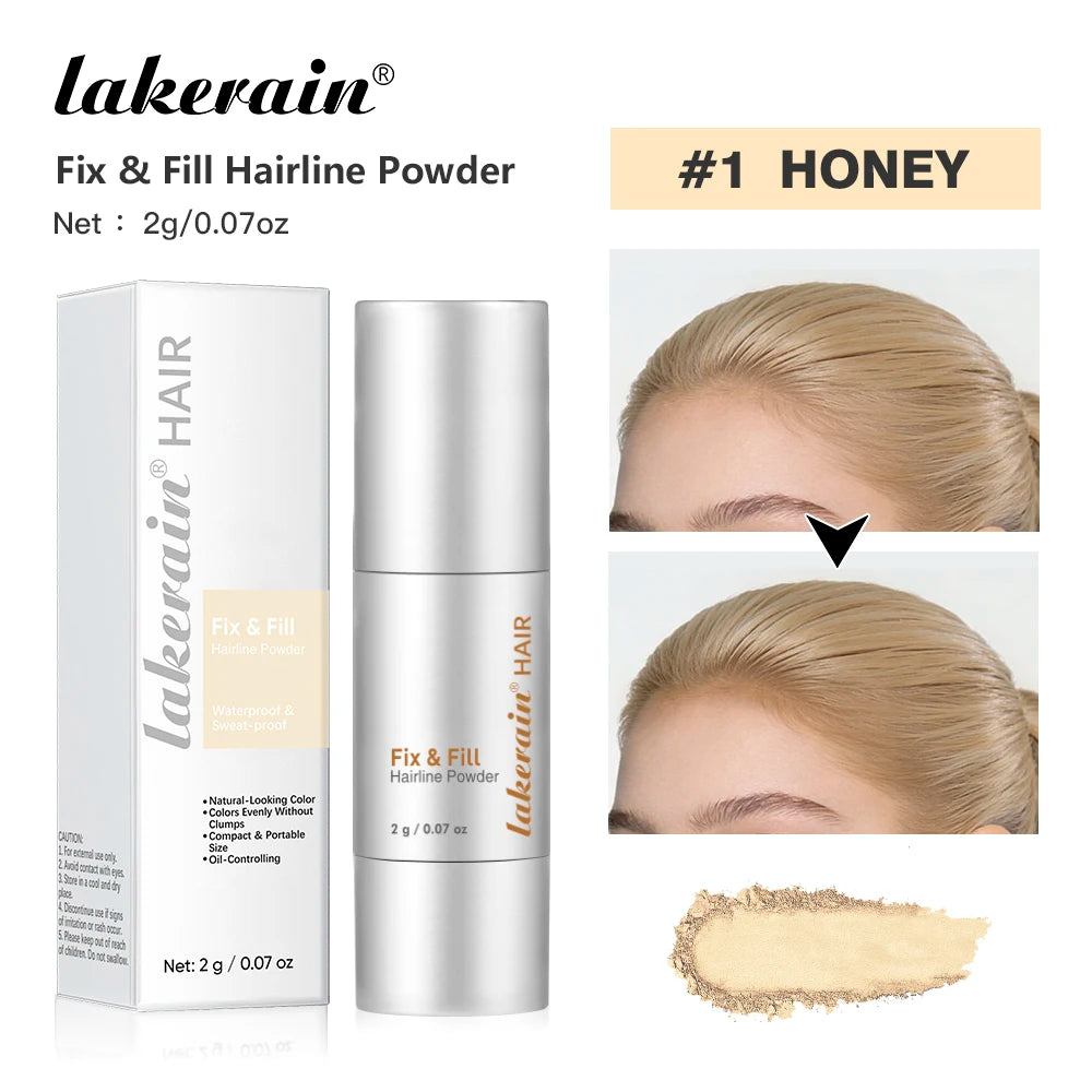 Waterproof Hairline Powder Long Lasting Shadow Filling Forehead Hair Gaps Sweat-proof Fine Powder Natural Color Hairline Makeup HIP 1HONEY