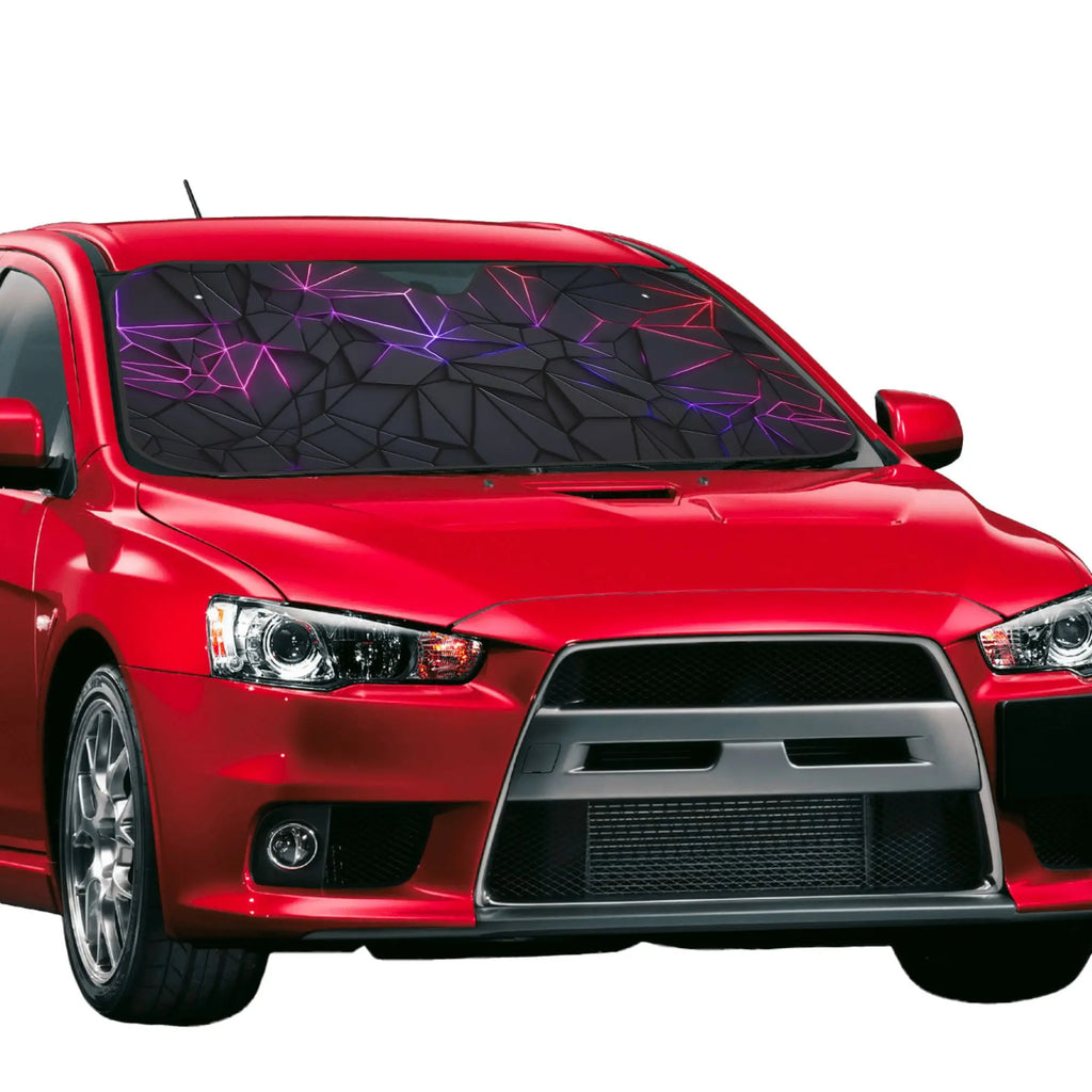 Cartoon Punk Geometric Windshield Sunshade – UV Protection Car Windshield Sunshade HIP