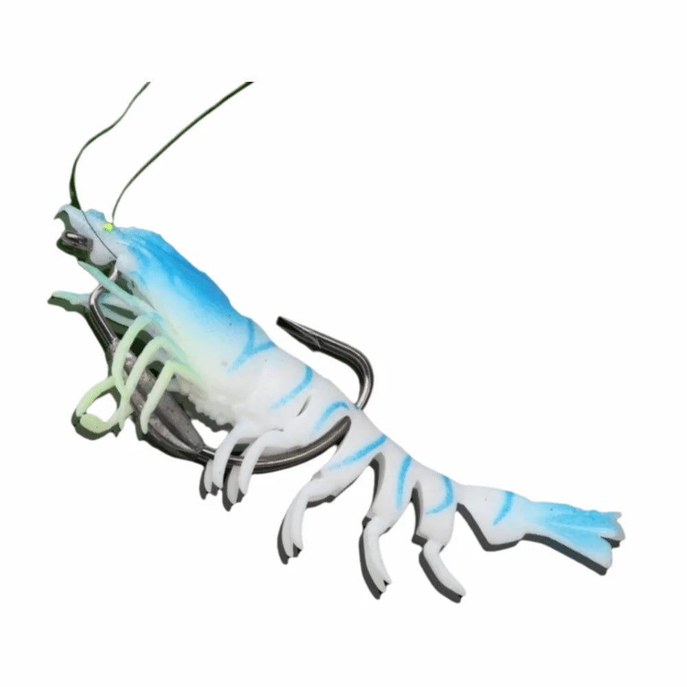 TPE Soft Shrimp Fishing Lure 9.5cm 10g – Pre-Rigged Prawn Bait Soft Fishing Lure HIP 6-
