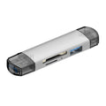 6-in-1 USB 3.0 Card Reader – SD, TF, Type-C & Micro USB USB Card Reader HIP GRAY