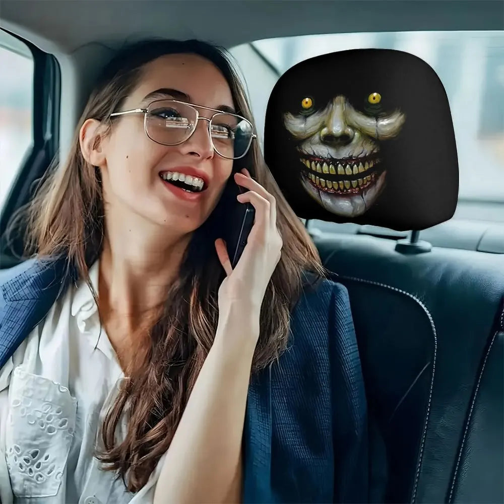 Gothic Demon Eye Headrest Covers – 2-Piece Car Decor Set Car Headrest Covers HIP