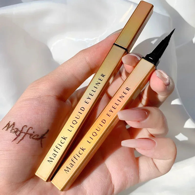 Eye Shadow Liner Combination cosmetics Black Pen Waterproof Is Not Blooming Eyeliner Pen Quick-drying Eyeliner Colorful Effect HIP