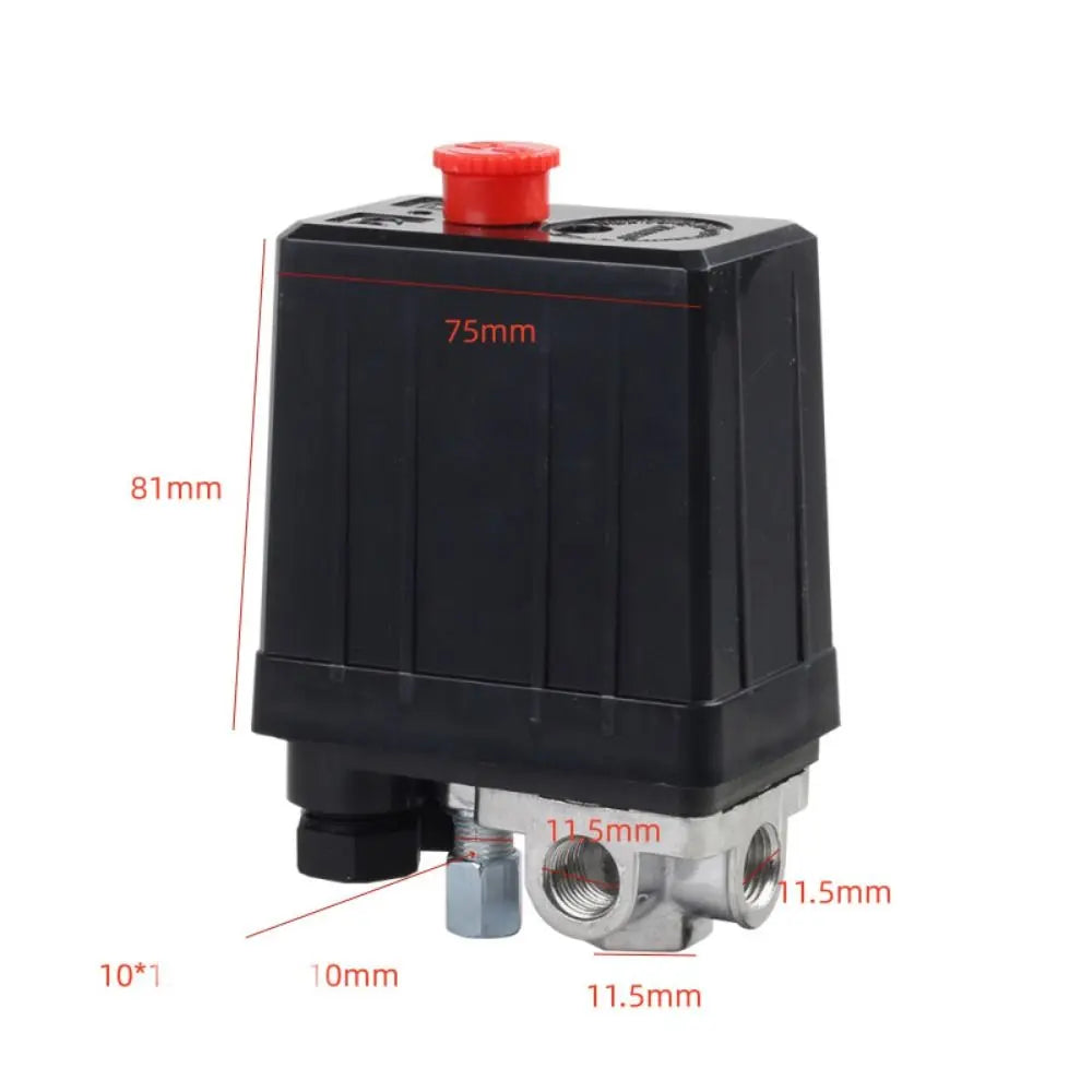 Air Compressor Pressure Switch 90–120 PSI 220V 4-Port Valve Compressor Pressure Switch HIP