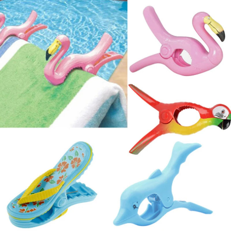 Large Animal Beach Towel Clip – Sunbed & Drying Rack Peg Beach Towel Clip HIP
