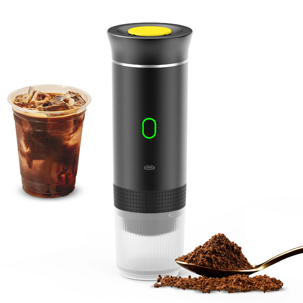 Portable Coffee Machine 3 in 1 Cordless Electric Coffee Maker Work With Capsule and Ground Coffee 15Bar Mini Cold Brew HIP
