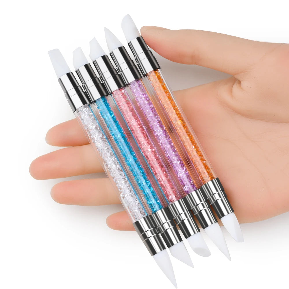 5-Pc Dual-Tip Silicone Nail Sculpture Pen Set – 3D Carving Nail Sculpture Pen HIP C662-5pcs
