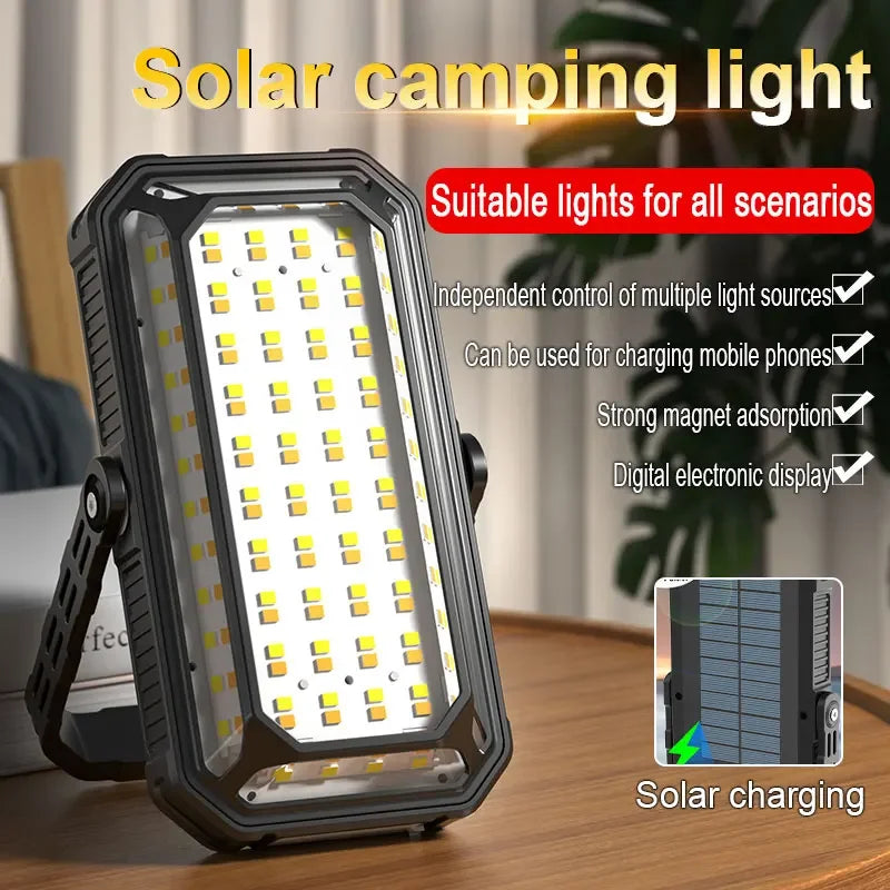 ESMARTER Solar Work Light 1200LM 10000mAh Camping Lantern Solar Work Light HIP