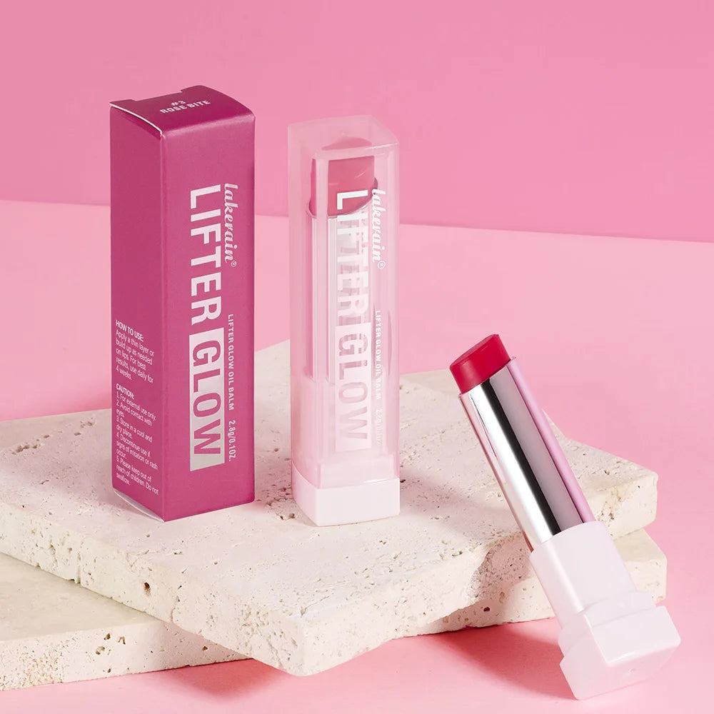 Lip Balm Lifter Glaze Oil Balm with Hyaluronic Acid and Hydrating Oil Blend with 24HRs of Smooth Moisturizing Shine Pink Makeup HIP
