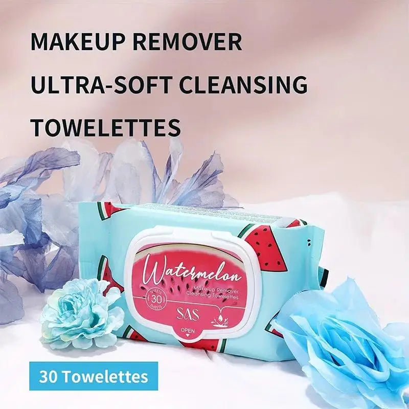 USHAS Disposable Makeup Remover Wipes – 30 Soft Towelettes Makeup Remover Wipes HIP