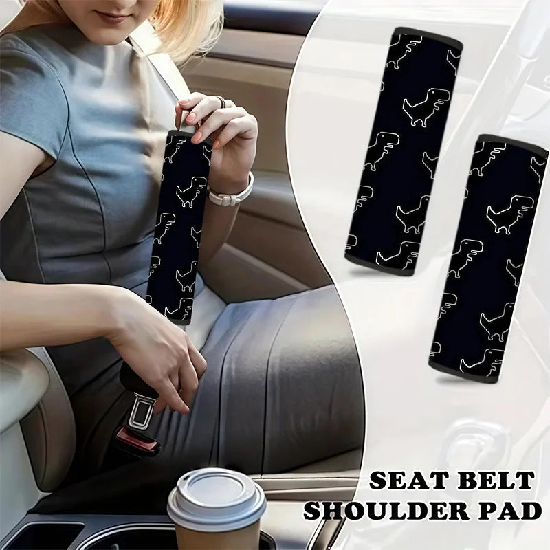 Dinosaur Seat Belt Covers Set of 2 – Soft Car Accessory Seat Belt Covers HIP