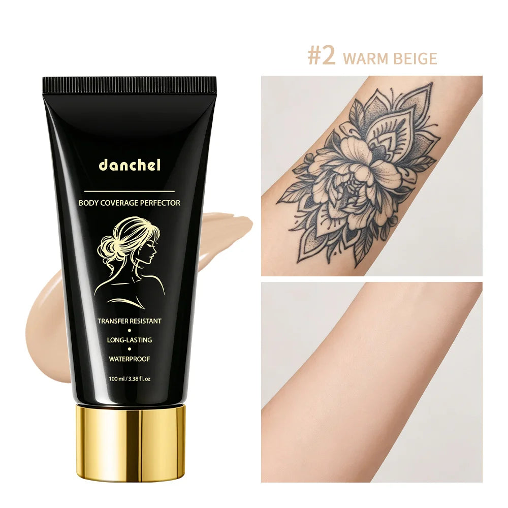 100ml Body Leg Concealer Waterproof Anti Transfer Cover Tattoo Scar Varicose Veins Even Skin Tone Wheat Tan Foundation HIP