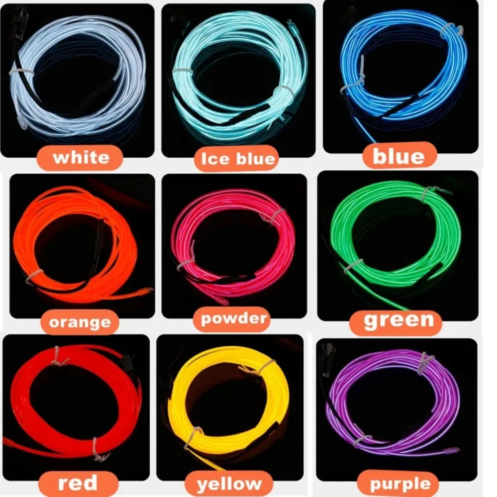 Flexible Neon EL Wire LED Strip Waterproof Multicolor 1M–5M LED Neon Light Strip HIP