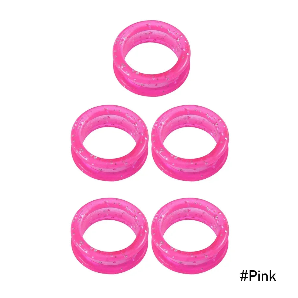5PCS Finger Rings Pet Scissor Silicone Finger Rings Hairdressing Scissor Silicone Finger Ring Pet Scissor Colored Finger Ring HIP Pink