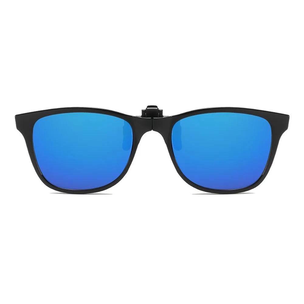 Vintage Square Clip-On Sunglasses – Foldable Blue Light Blocking Clip-On Sunglasses HIP Blue