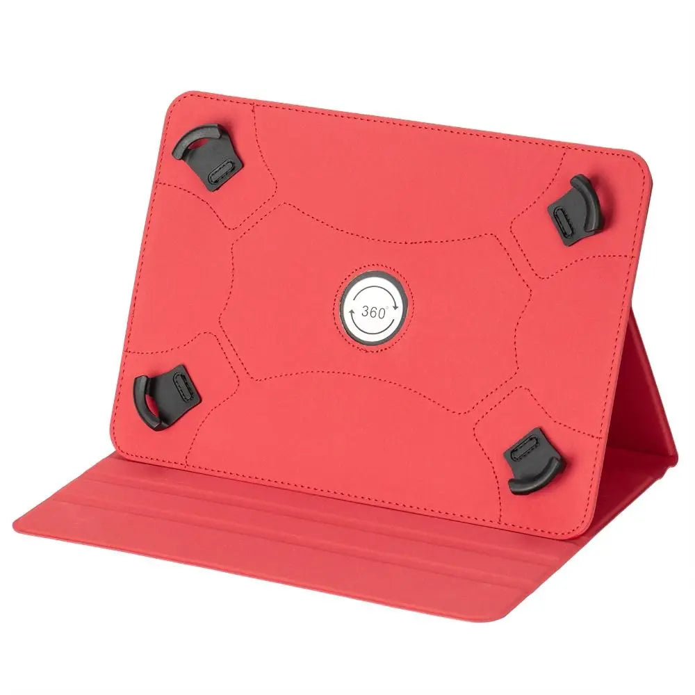 360° Rotatable Universal Tablet Case – Multi-Angle Stand Cover Tablet Folio Case HIP Red 9-11 inch