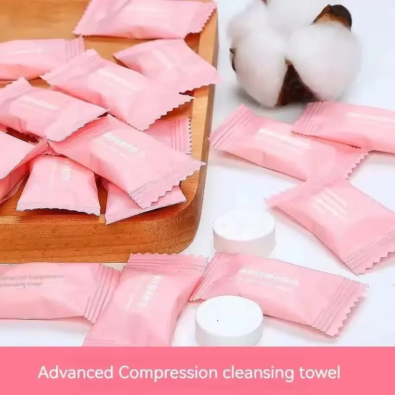 Disposable Compressed Cotton Cleansing Towels – 50 Pack Disposable Cleansing Towel HIP