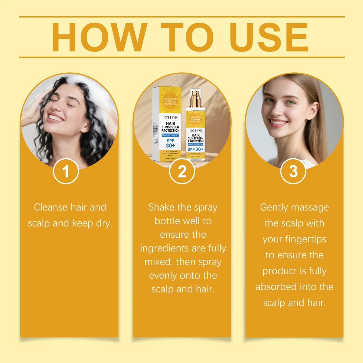 Leave-In Conditioner Spray – Scalp & Hair Hydrating Serum Leave-In Hair Spray HIP