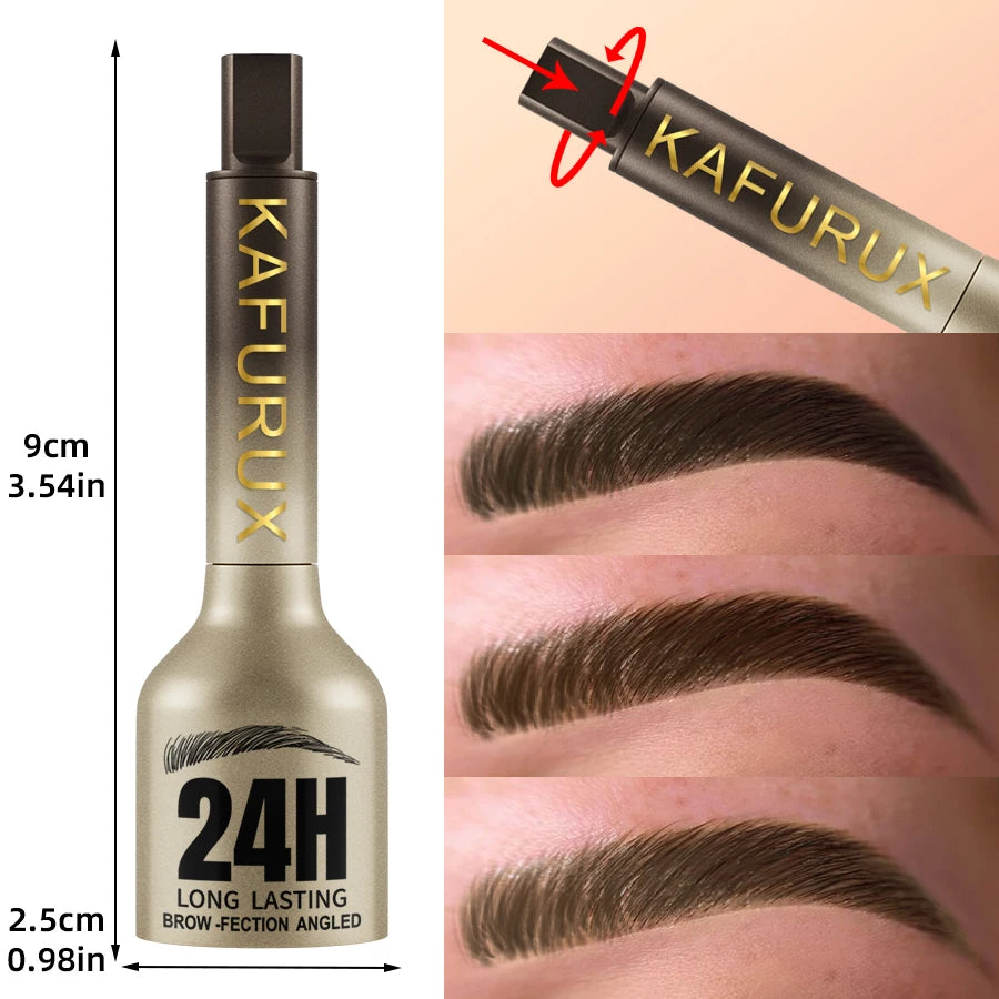 3D Dye Eyebrow Pencil Hairling Anti-smudge Waterproof Long Lasting Black Brown Large Brush Natural Wild Eyebrow Enhancers Cream HIP