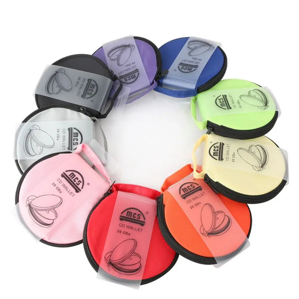 Portable 20-Disc CD DVD Carrying Case – Oxford Cloth Storage Bag CD DVD Storage Case HIP