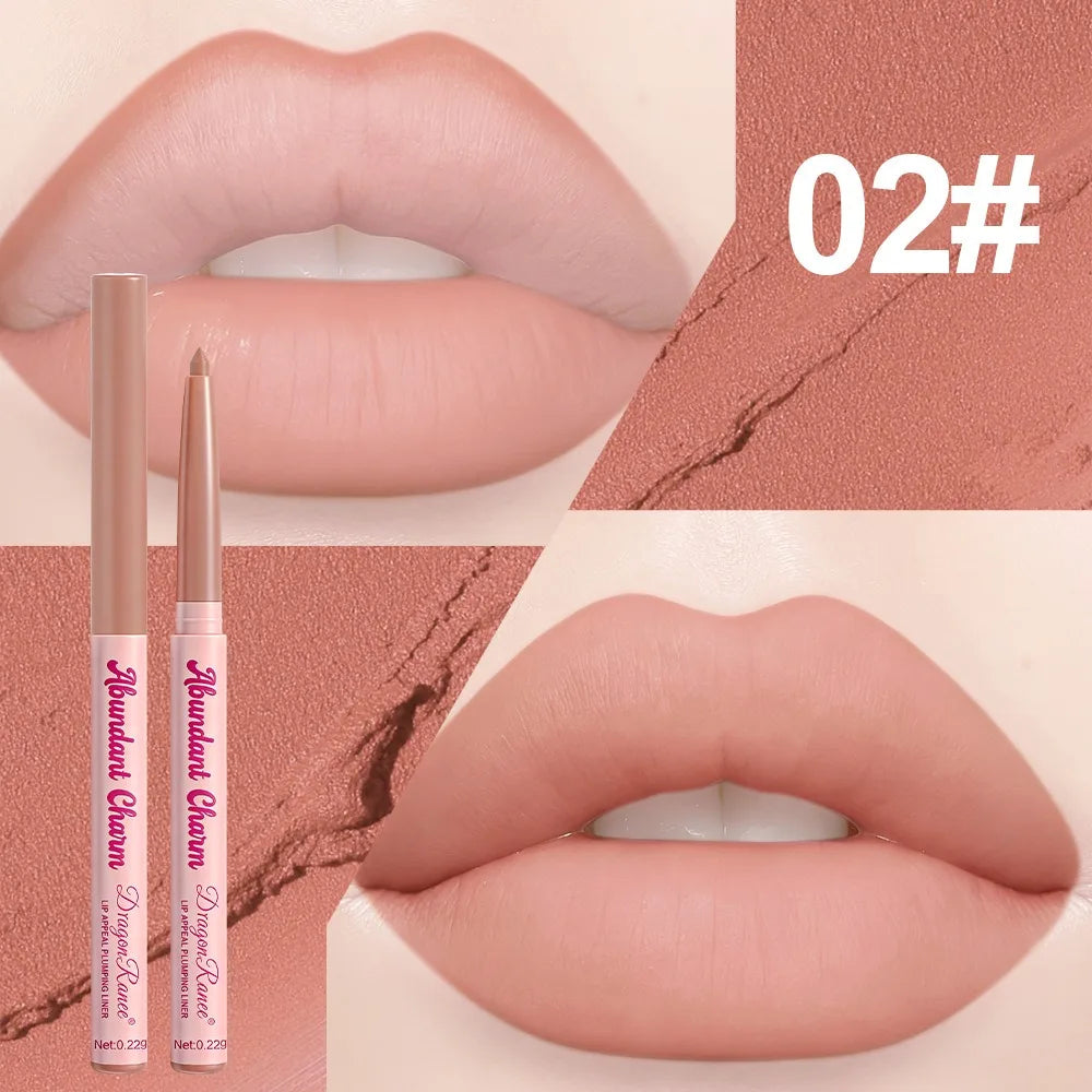 Matte Velvet Lip Liner Pencil Waterproof Precise Outline Lipstick Pen Shaping Plump Lips Contour Sexy Red Lasting Lip Makeup HIP 02