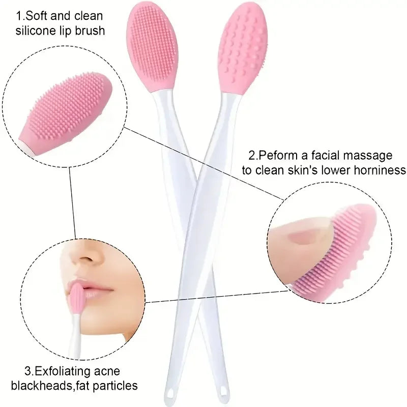 Double-Sided Silicone Face Cleansing & Exfoliating Brush Facial Cleansing Brush HIP