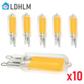 10-Pack G9 LED COB Bulbs 7W–15W 220V Super Bright Glass Lamp LED Light Bulbs HIP Warm white G9 220V 9W 10 PCS