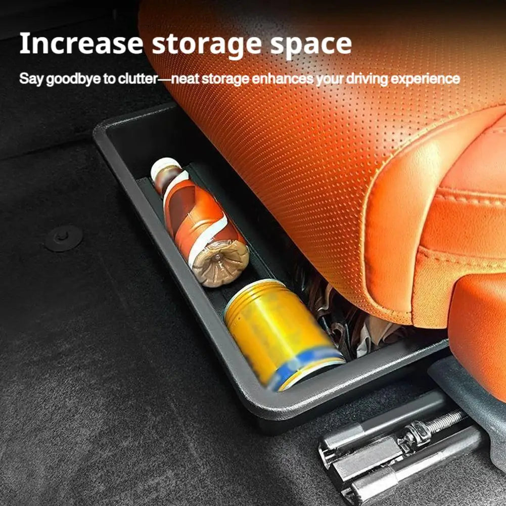 Car Under Seat Storage Tray Pull Out Organizer Box Custom Fit Hidden Drawer Waterproof Car Storage Bin for Umbrella Universal HIP