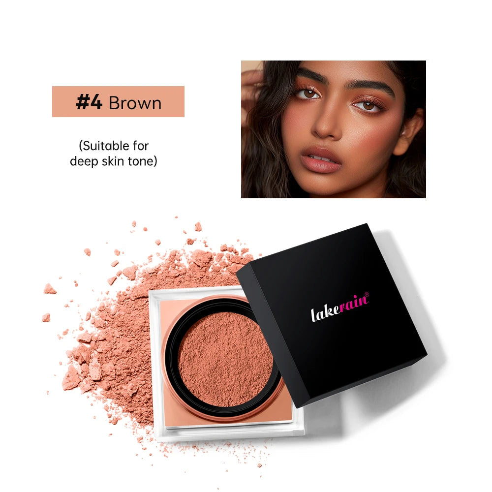 Loose Baking and Setting Powder Cosmetics Long Lasting Oil Control Natural Face Matte Waterproof BrighTening Loose Powder HIP 4Brown