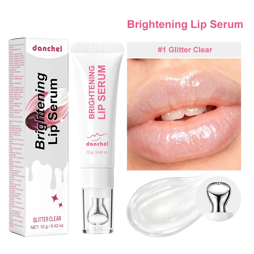 Moisturizing Lip Lotion Essence Volumizing Lip Glaze Women's Moisturizing and Moisturizing Natural Lip Gloss Hydrating Lip Gloss HIP 1Glitter Clear