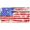 Distressed USA Flag Aluminum License Plate Cover & Vanity Frame License Plate Frame HIP 1