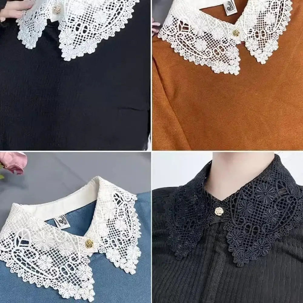Lace Floral Detachable Collar – Women's Wedding Accessory Detachable Lace Collar HIP