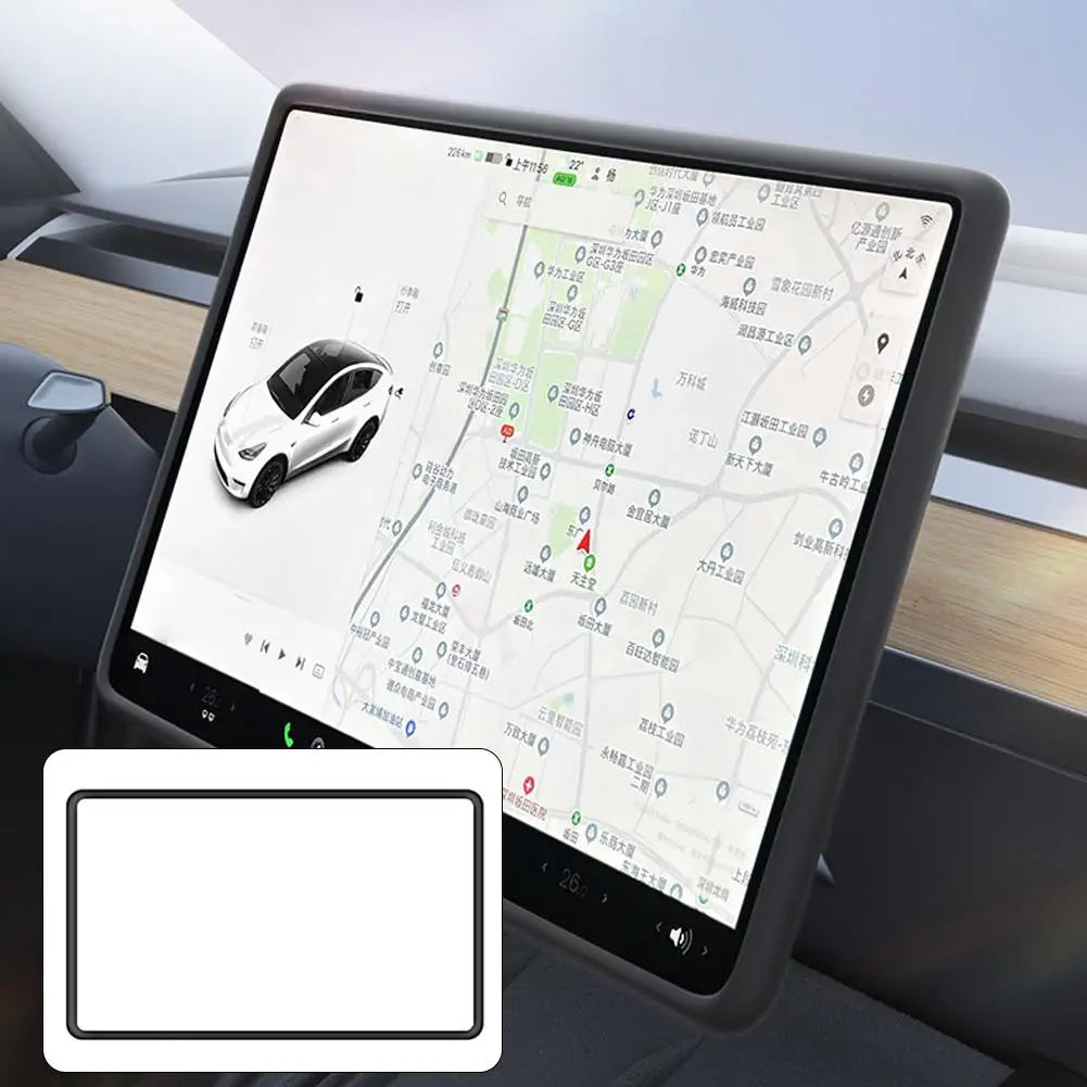 For Tesla Model Y YL Juniper 2026 Screen Protector Frame Silicone Anti Scratch Edge Cover Central Control Display Guard HIP