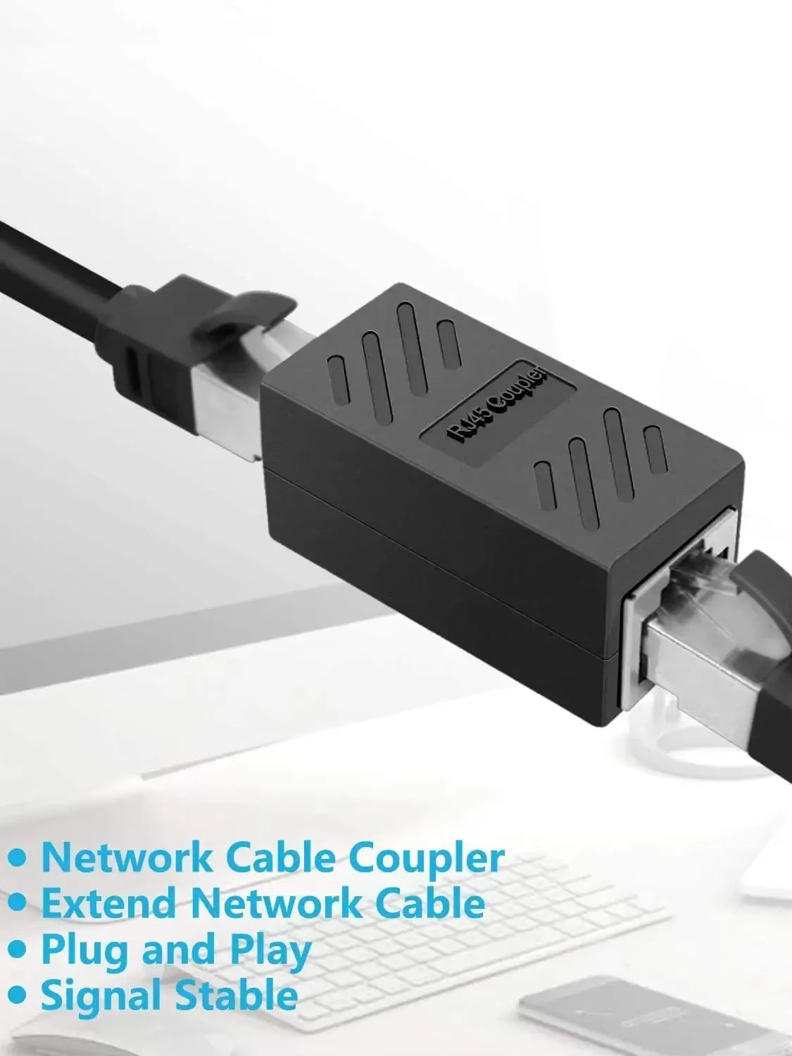 RJ45 Ethernet Coupler – Cat5 Cat6 Cat6a Female to Female Ethernet Cable Coupler HIP