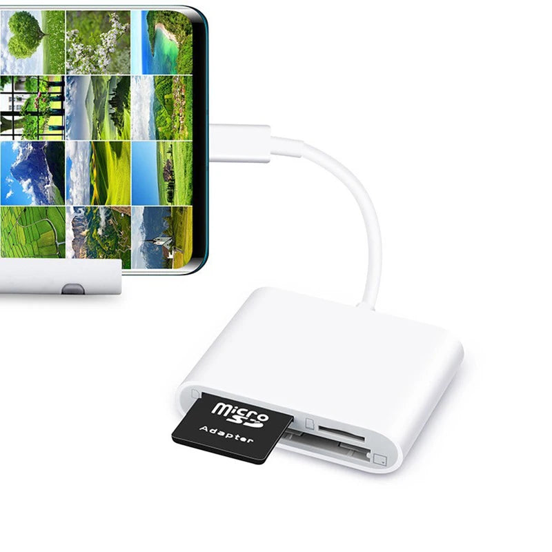 USB-C CF & SD Card Reader – Multi-Format Memory Adapter Memory Card Reader HIP