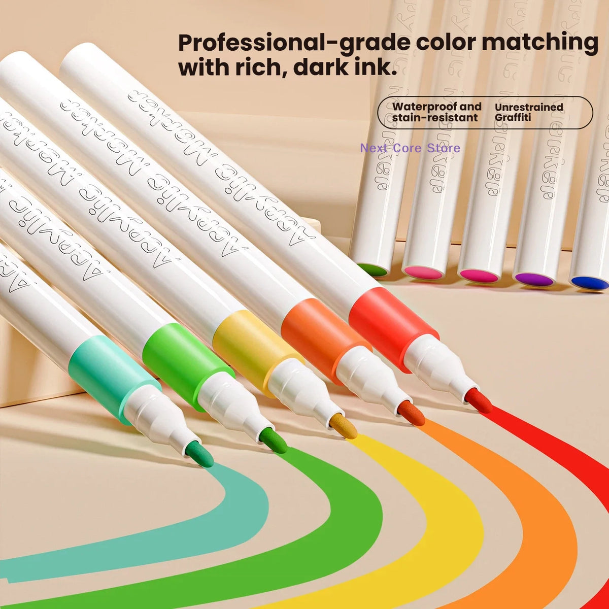 120-Color Acrylic Paint Marker Set – Kids DIY Art Pens Acrylic Paint Markers HIP