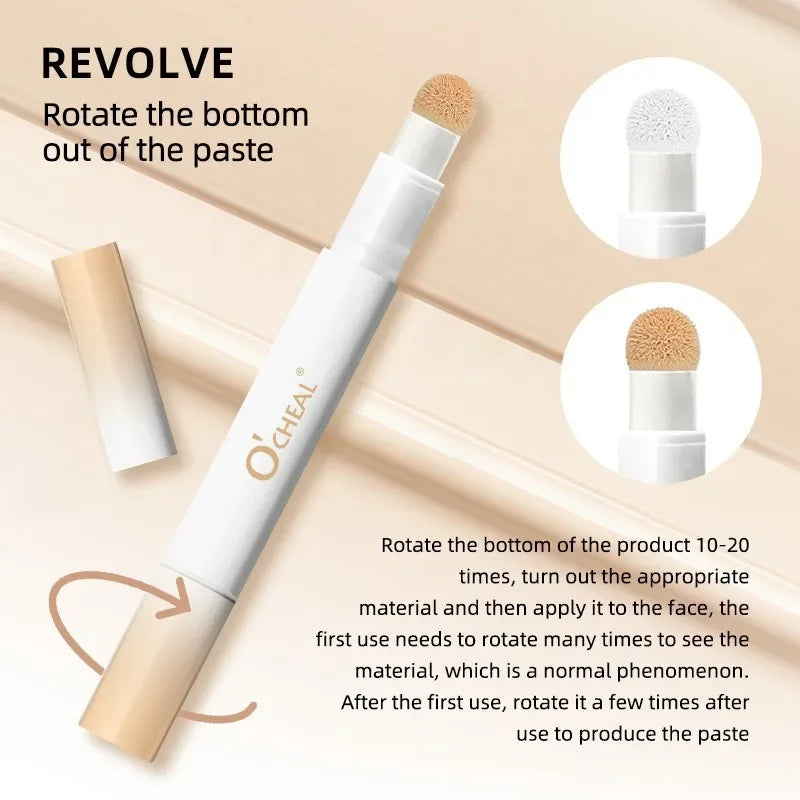 Air Cushion Concealer Pen Rotary Liquid Matte Silky Smooth Foundation Cream Pencil Oil Control Cover Dark Circles Natural Makeup HIP
