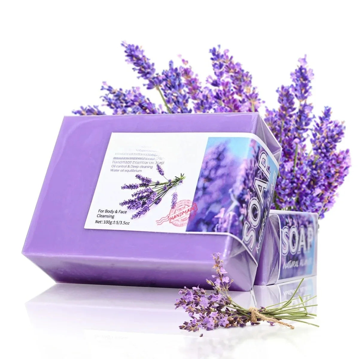 Organic Lavender Essential Oil Handmade Soap 100g | LUXURYTO Handmade Soap Bar HIP 01