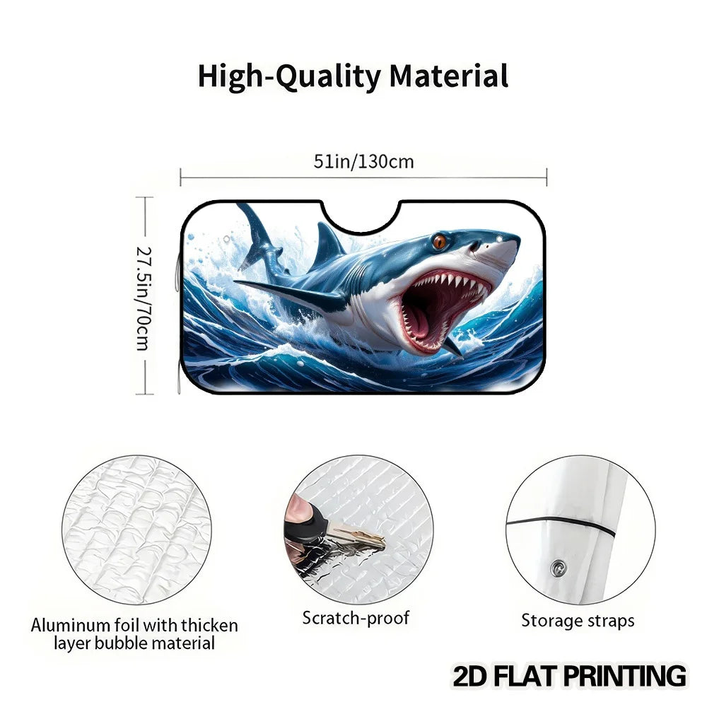 Shark in Waves Foldable Car Windshield Sunshade Visor Car Windshield Sunshade HIP