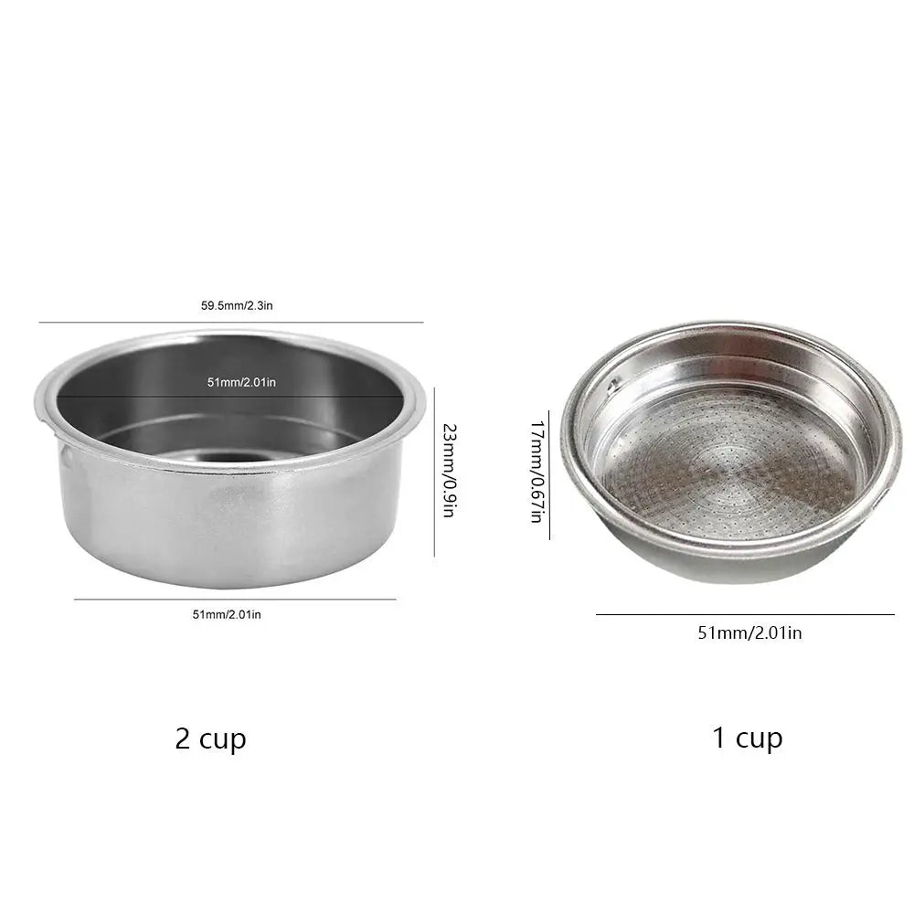 51mm Stainless Steel Pressurized Espresso Filter Basket Espresso Filter Basket HIP