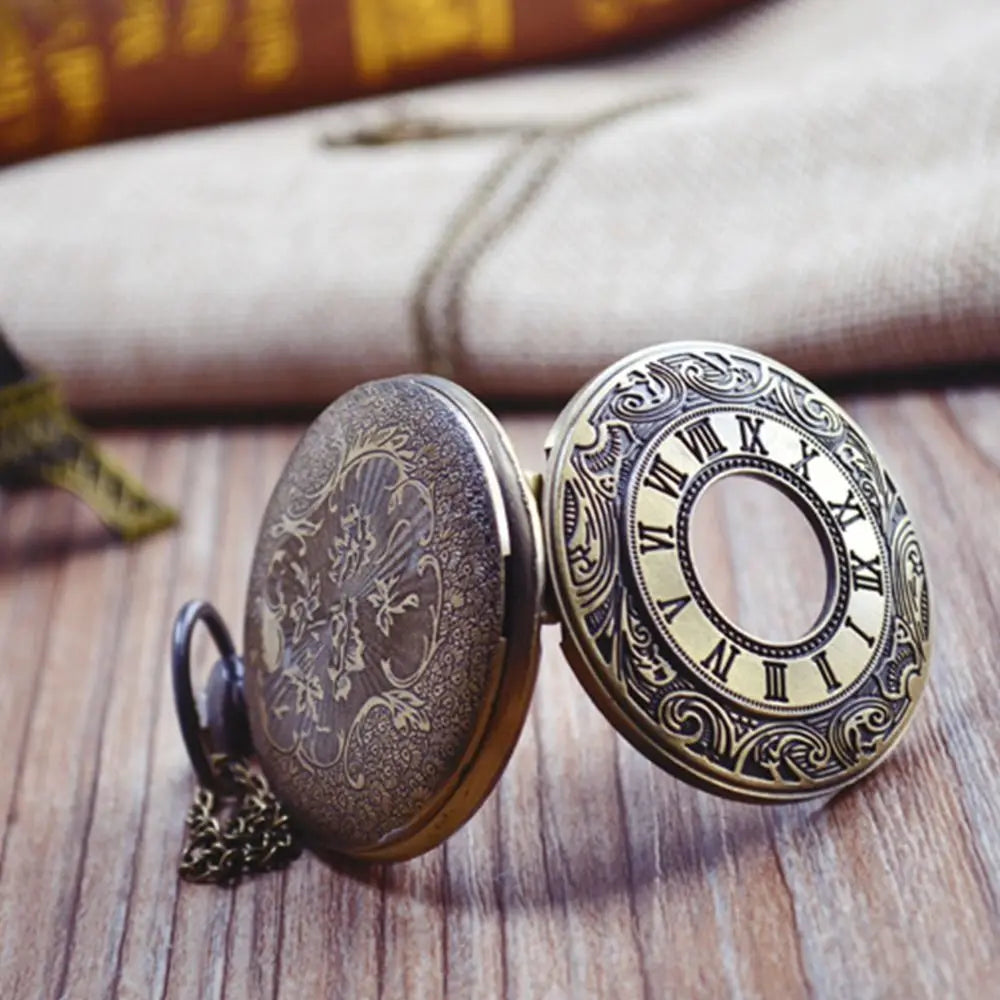 Women's Vintage Steampunk Fob Pocket Watch with Chain Pocket Watch HIP