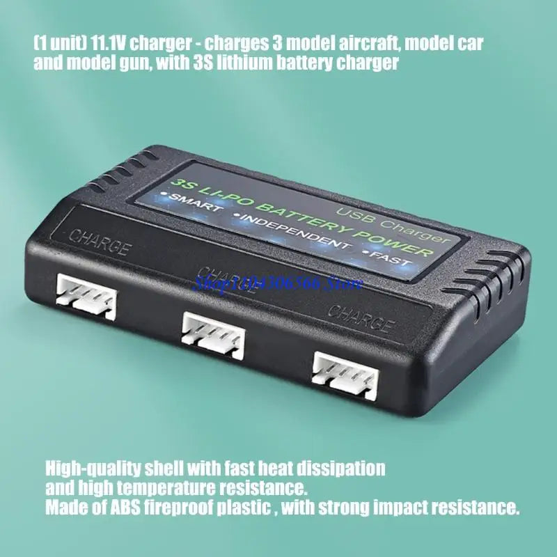 3S LiPo Battery Charger – 3-Slot Smart Charger for RC Cars RC Battery Charger HIP