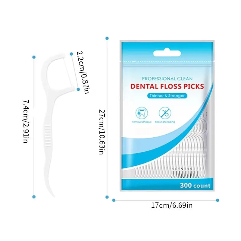 RUZOFO High Elastic Dental Floss Sticks – Family Pack 150-600pc Dental Floss Picks HIP